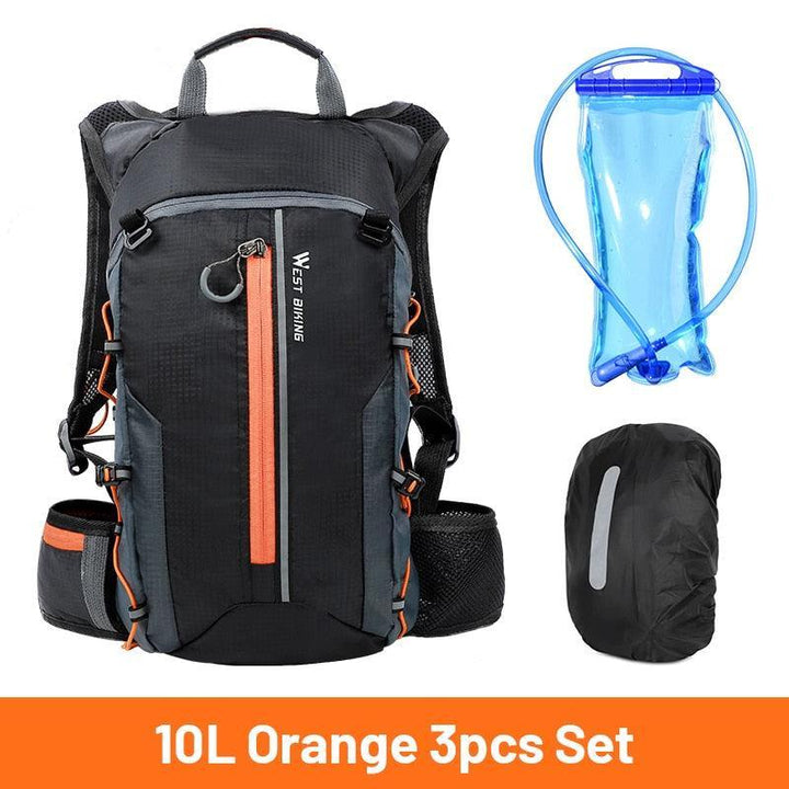 WEST BIKING 10L Ultralight Cycling Backpack - 280g Breathable Bicycle Bag - Water Repellent Nylon Sport Daypack for MTB, Climbing &amp; Hiking