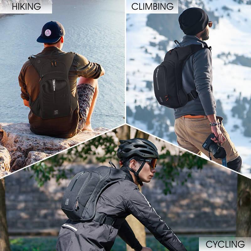 WEST BIKING 10L Professional Cycling Hydration Backpack - 100% Bounce-Free X-Strap System - Ultralight 390g MTB Road Bike Bag with Hose Clamp