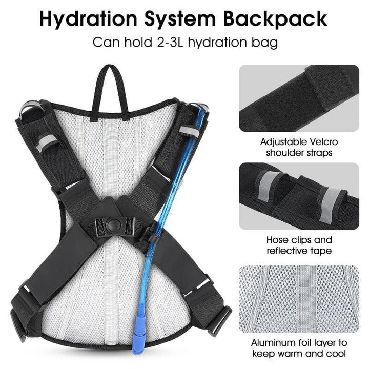 WEST BIKING 10L Professional Cycling Hydration Backpack - 100% Bounce-Free X-Strap System - Ultralight 390g MTB Road Bike Bag with Hose Clamp