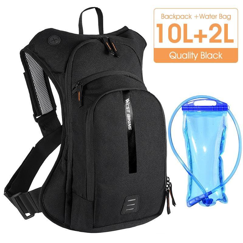WEST BIKING 10L Professional Cycling Hydration Backpack - 100% Bounce-Free X-Strap System - Ultralight 390g MTB Road Bike Bag with Hose Clamp