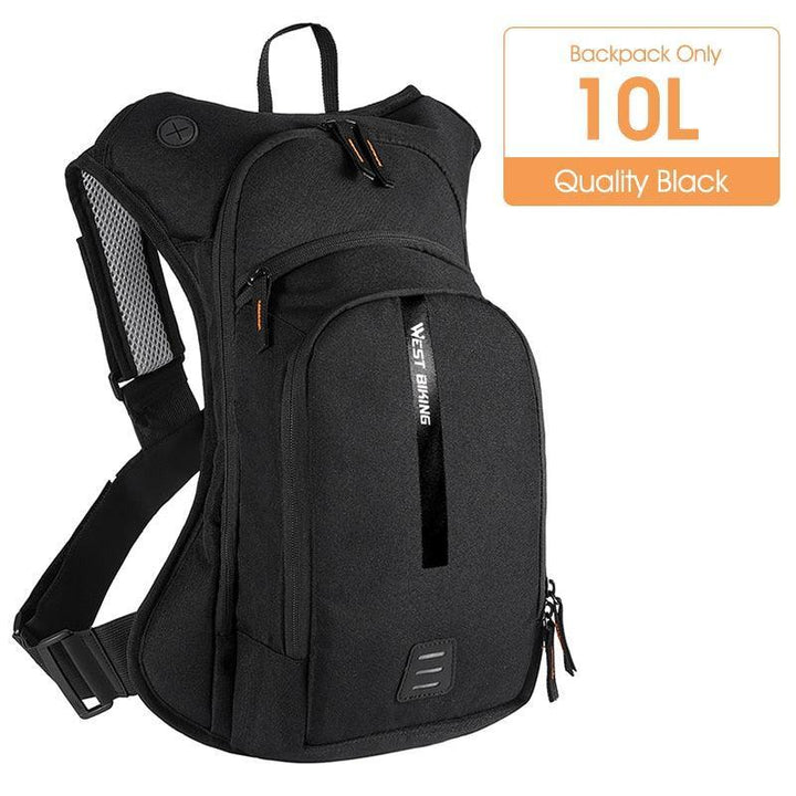 WEST BIKING 10L Professional Cycling Hydration Backpack - 100% Bounce-Free X-Strap System - Ultralight 390g MTB Road Bike Bag with Hose Clamp