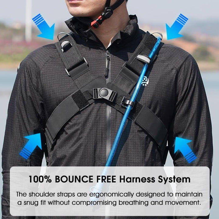 WEST BIKING 10L Professional Cycling Hydration Backpack - 100% Bounce-Free X-Strap System - Ultralight 390g MTB Road Bike Bag with Hose Clamp