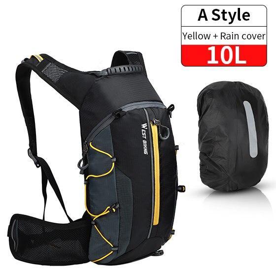 WEST BIKING 10L Ultralight Cycling Backpack - 280g Foldable Packable Daypack - Water Repellent Nylon Sport Bag for Hiking &amp; Travel