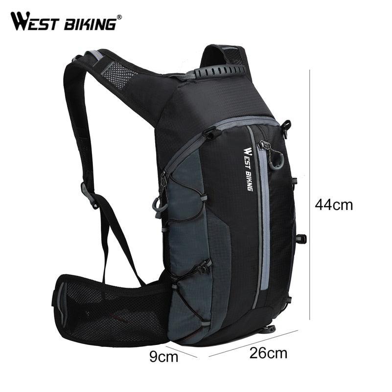 WEST BIKING 10L/15L Ultralight Cycling Backpack - 280g Water Repellent Nylon - Breathable MTB Hydration Bag with Rain Cover - For Hiking &amp; Climbing