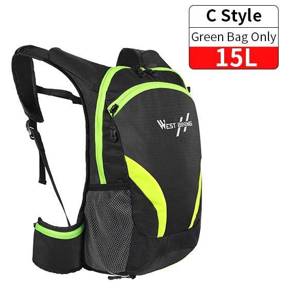 WEST BIKING 10L/15L Ultralight Cycling Backpack - 280g Water Repellent Nylon - Breathable MTB Hydration Bag with Rain Cover - For Hiking &amp; Climbing