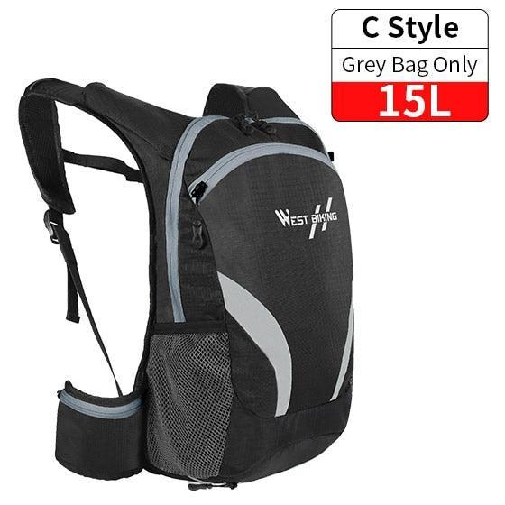 WEST BIKING 10L/15L Ultralight Cycling Backpack - 280g Water Repellent Nylon - Breathable MTB Hydration Bag with Rain Cover - For Hiking &amp; Climbing