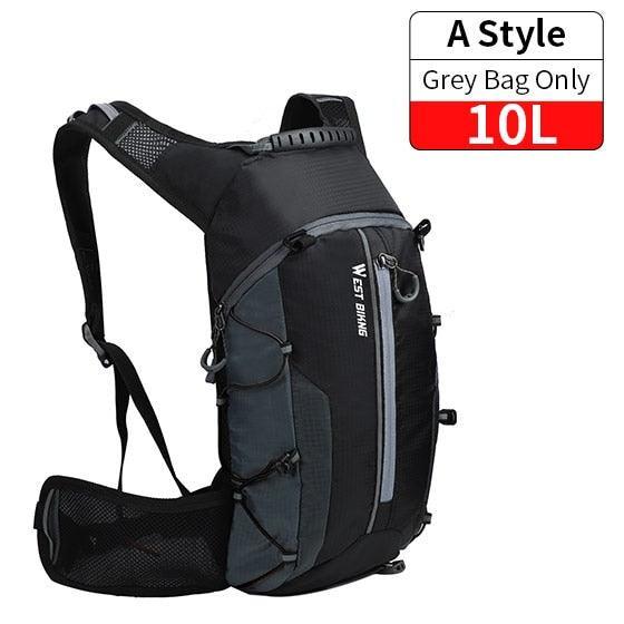 WEST BIKING 10L/15L Ultralight Cycling Backpack - 280g Water Repellent Nylon - Breathable MTB Hydration Bag with Rain Cover - For Hiking &amp; Climbing