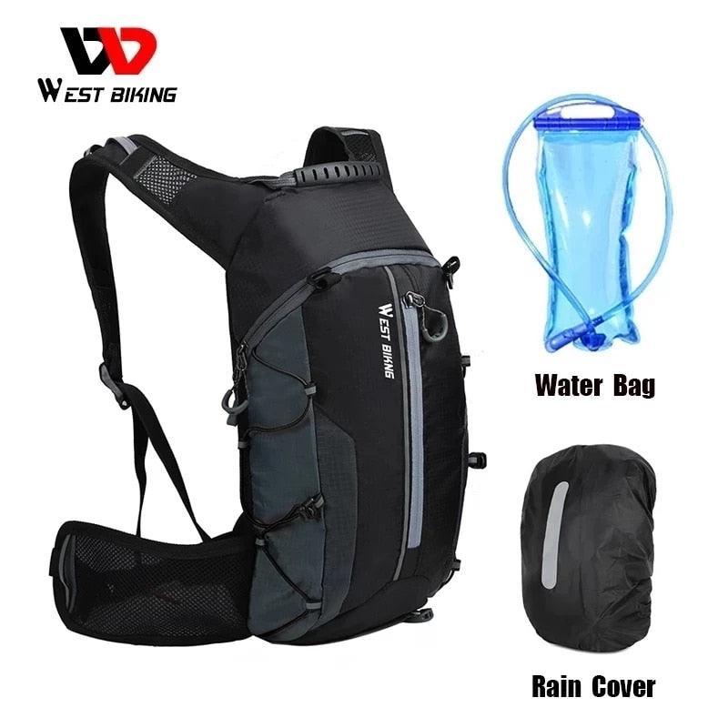 WEST BIKING 10L/16L Ultralight Cycling Backpack - 0.28kg Foldable Waterproof Daypack - Hydration Compatible &amp; Helmet Buckle for MTB &amp; Road Bike