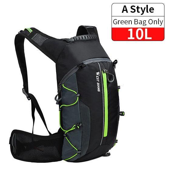 WEST BIKING 10L/16L Ultralight Cycling Backpack - 0.28kg Foldable Waterproof Daypack - Hydration Compatible &amp; Helmet Buckle for MTB &amp; Road Bike