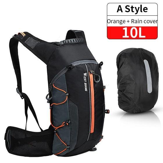 WEST BIKING 10L/16L Ultralight Cycling Backpack - 0.28kg Foldable Waterproof Daypack - Hydration Compatible &amp; Helmet Buckle for MTB &amp; Road Bike