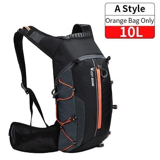 WEST BIKING 10L/16L Ultralight Cycling Backpack - 0.28kg Foldable Waterproof Daypack - Hydration Compatible &amp; Helmet Buckle for MTB &amp; Road Bike