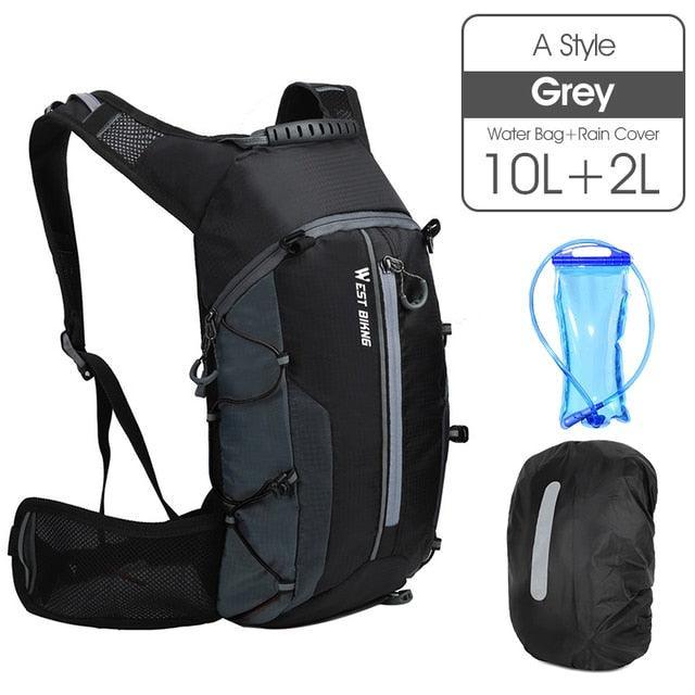WEST BIKING 10L/16L Ultralight Cycling Backpack - 0.28kg Foldable Waterproof Daypack - Hydration Compatible &amp; Helmet Buckle for MTB &amp; Road Bike