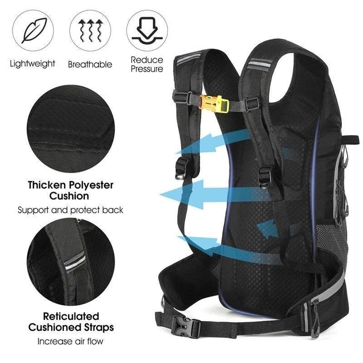WEST BIKING 10L/16L Ultralight Cycling Backpack - 0.28kg Foldable Waterproof Daypack - Hydration Compatible &amp; Helmet Buckle for MTB &amp; Road Bike
