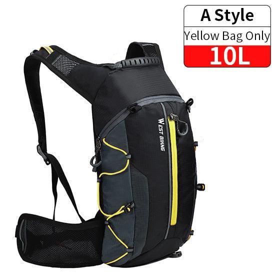 WEST BIKING 10L/16L Ultralight Cycling Backpack - 0.28kg Foldable Waterproof Daypack - Hydration Compatible &amp; Helmet Buckle for MTB &amp; Road Bike
