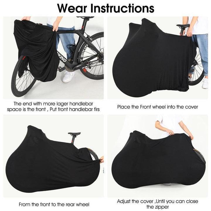 West Biking Indoor Bicycle Cover - High-Stretch Dust-Proof Protector - Keeps Floors Clean for 26" 27.5" 700C MTB &amp; Road Bikes