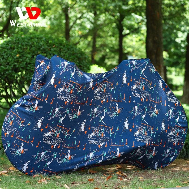 West Biking Indoor Bicycle Cover - High-Stretch Dust-Proof Protector - Keeps Floors Clean for 26" 27.5" 700C MTB &amp; Road Bikes