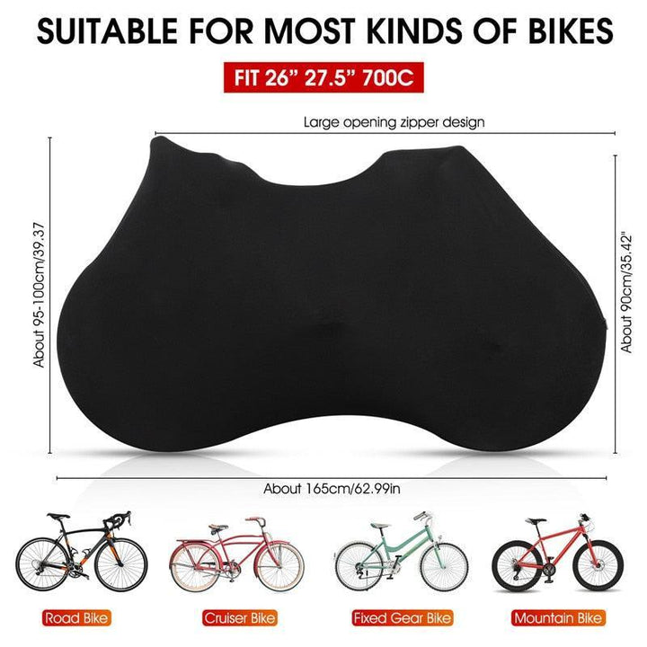 West Biking Indoor Bicycle Cover - High-Stretch Dust-Proof Protector - Keeps Floors Clean for 26" 27.5" 700C MTB &amp; Road Bikes