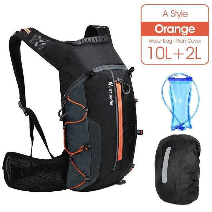 WEST BIKING 10L Ultralight Cycling Backpack - 280g Water-Repellent Nylon Daypack - Foldable &amp; Reflective Design for MTB, Road Bike &amp; Hiking