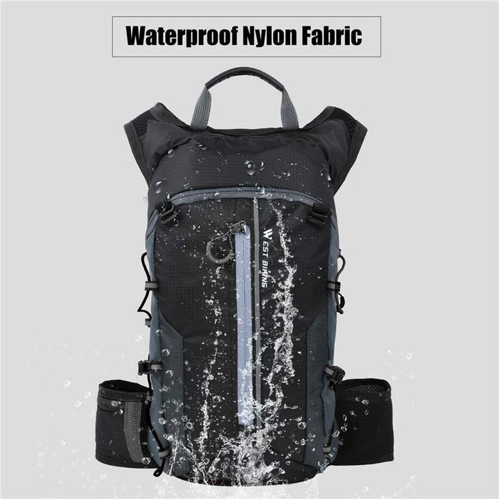WEST BIKING 10L Ultralight Cycling Backpack - 280g Water-Repellent Nylon Daypack - Foldable &amp; Reflective Design for MTB, Road Bike &amp; Hiking