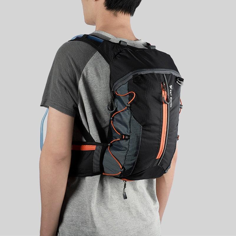 WEST BIKING 10L Ultralight Cycling Backpack - 280g Water-Repellent Nylon Daypack - Foldable &amp; Reflective Design for MTB, Road Bike &amp; Hiking