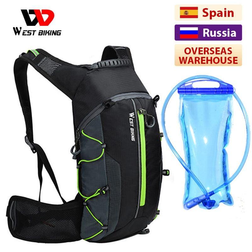WEST BIKING 10L Ultralight Cycling Backpack - 280g Water-Repellent Nylon Daypack - Foldable &amp; Reflective Design for MTB, Road Bike &amp; Hiking