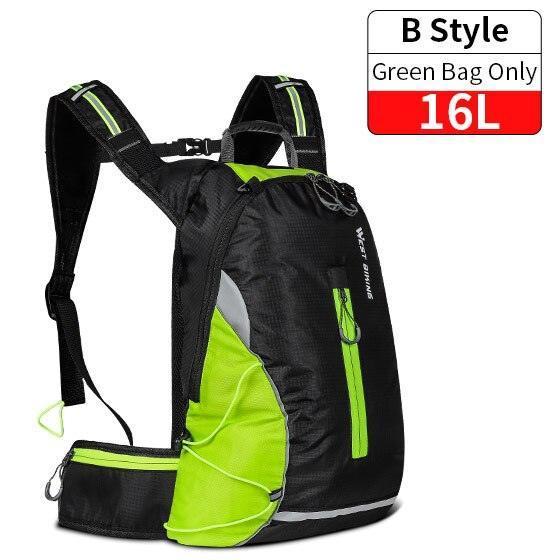 West Biking Professional Cycling Backpack - 10L/16L Large Capacity - Rainproof Nylon Sport Daypack for Hiking, Climbing &amp; Travel