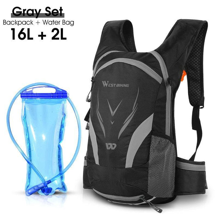West Biking Professional Cycling Backpack - 10L/16L Large Capacity - Rainproof Nylon Sport Daypack for Hiking, Climbing &amp; Travel