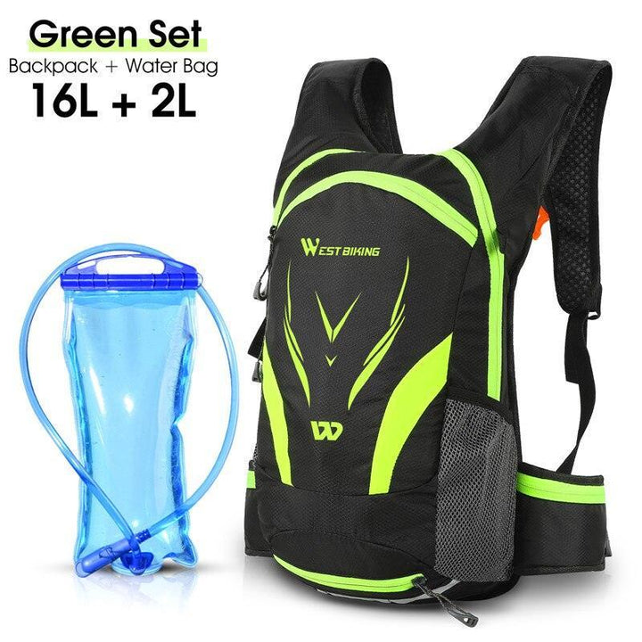 West Biking Professional Cycling Backpack - 10L/16L Large Capacity - Rainproof Nylon Sport Daypack for Hiking, Climbing &amp; Travel