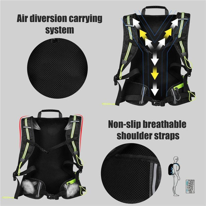 West Biking Professional Cycling Backpack - 10L/16L Large Capacity - Rainproof Nylon Sport Daypack for Hiking, Climbing &amp; Travel