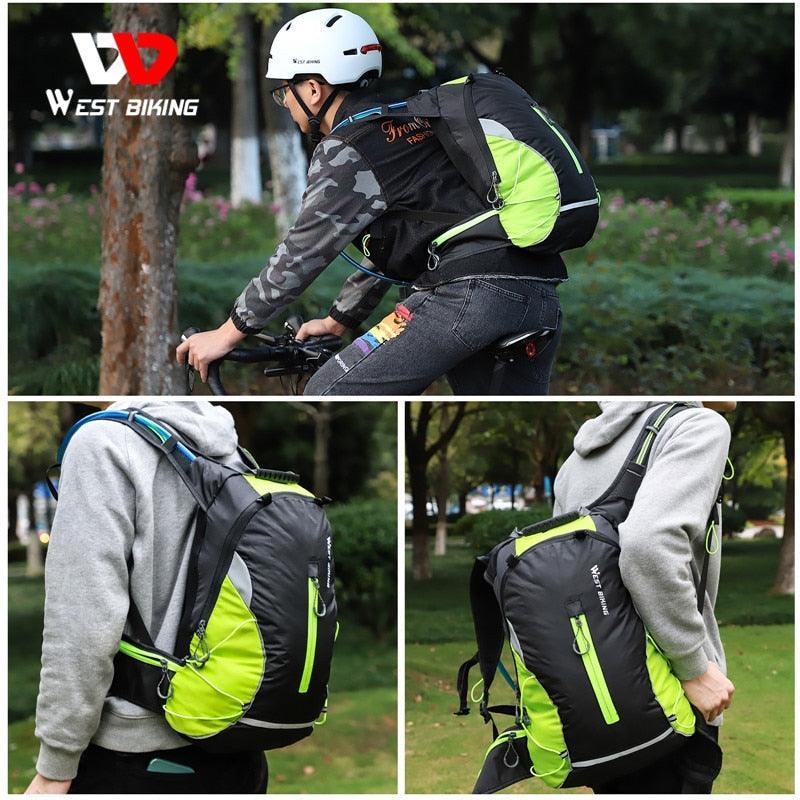 West Biking Professional Cycling Backpack - 10L/16L Large Capacity - Rainproof Nylon Sport Daypack for Hiking, Climbing &amp; Travel