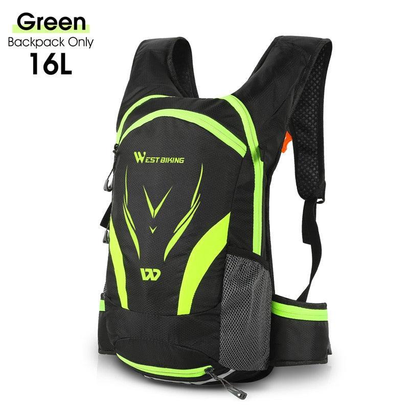 West Biking Professional Cycling Backpack - 10L/16L Large Capacity - Rainproof Nylon Sport Daypack for Hiking, Climbing &amp; Travel