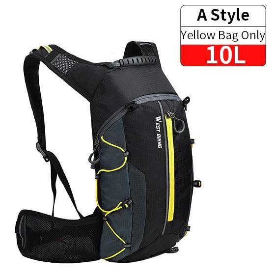 West Biking Professional Cycling Backpack - 10L/16L Large Capacity - Rainproof Nylon Sport Daypack for Hiking, Climbing &amp; Travel