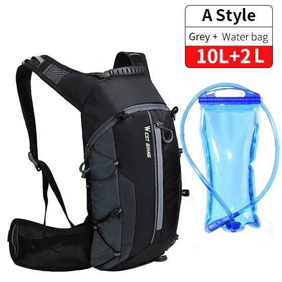 West Biking Professional Cycling Backpack - 10L/16L Large Capacity - Rainproof Nylon Sport Daypack for Hiking, Climbing &amp; Travel