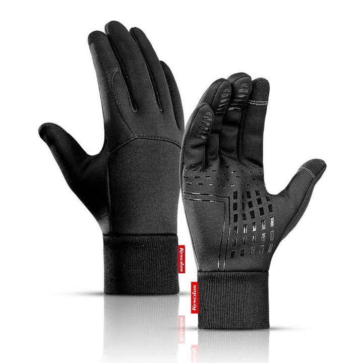 Kyncilor Winter Cycling Gloves - Thermal Fleece Warm Lining - Windproof &amp; Water-Resistant - Sensitive Touchscreen Full Finger Mittens for Skiing, Hiking &amp; Running