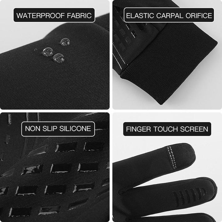 Kyncilor Winter Cycling Gloves - Thermal Fleece Warm Lining - Windproof &amp; Water-Resistant - Sensitive Touchscreen Full Finger Mittens for Skiing, Hiking &amp; Running