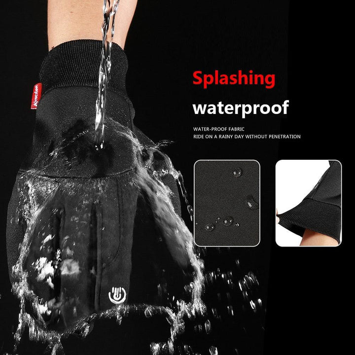 Kyncilor Winter Cycling Gloves - Thermal Fleece Warm Lining - Windproof &amp; Water-Resistant - Sensitive Touchscreen Full Finger Mittens for Skiing, Hiking &amp; Running
