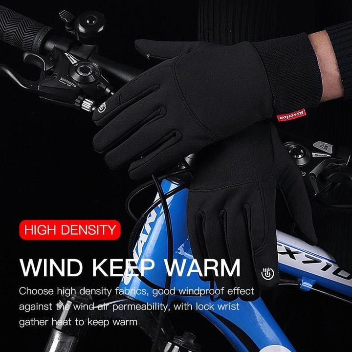 Kyncilor Winter Cycling Gloves - Thermal Fleece Warm Lining - Windproof &amp; Water-Resistant - Sensitive Touchscreen Full Finger Mittens for Skiing, Hiking &amp; Running