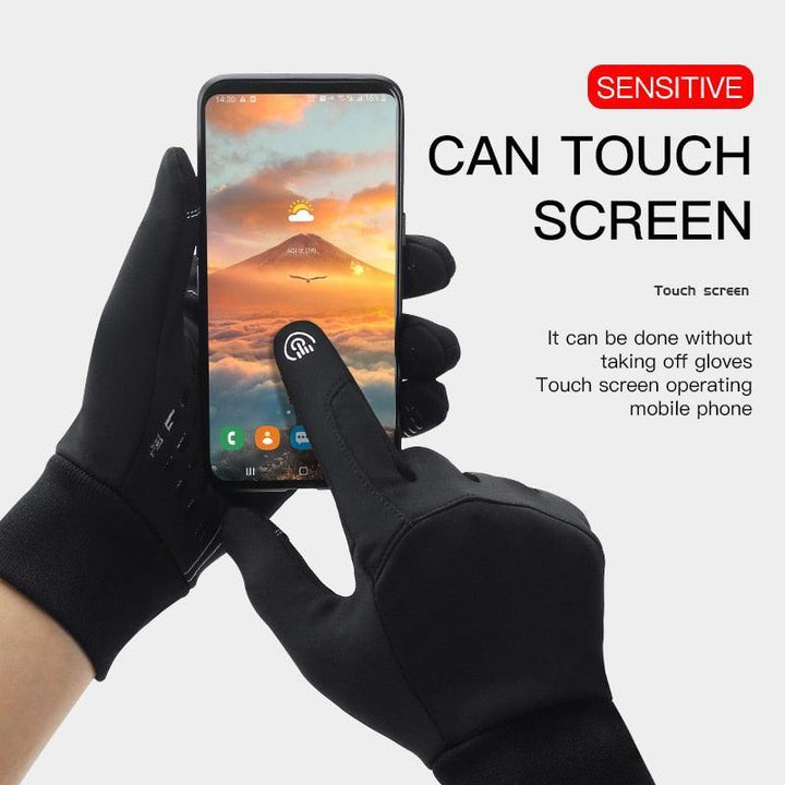 Kyncilor Winter Cycling Gloves - Thermal Fleece Warm Lining - Windproof &amp; Water-Resistant - Sensitive Touchscreen Full Finger Mittens for Skiing, Hiking &amp; Running