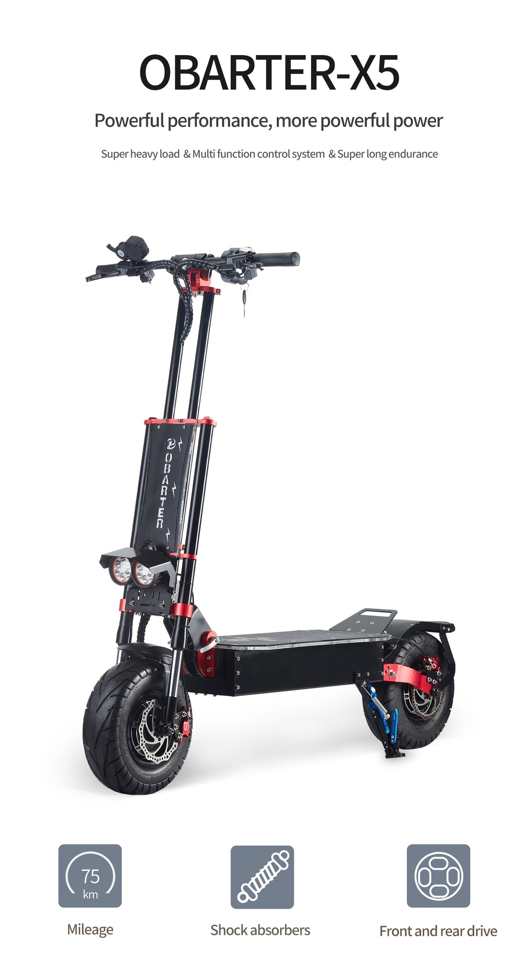 OBARTER X5 2*2800W Off-Road Electric Scooter OBARTER