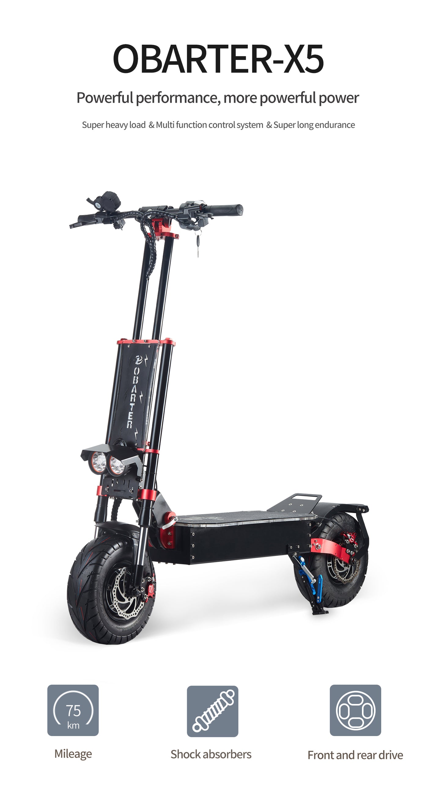 OBARTER X5 2*2800W Off-Road Electric Scooter OBARTER