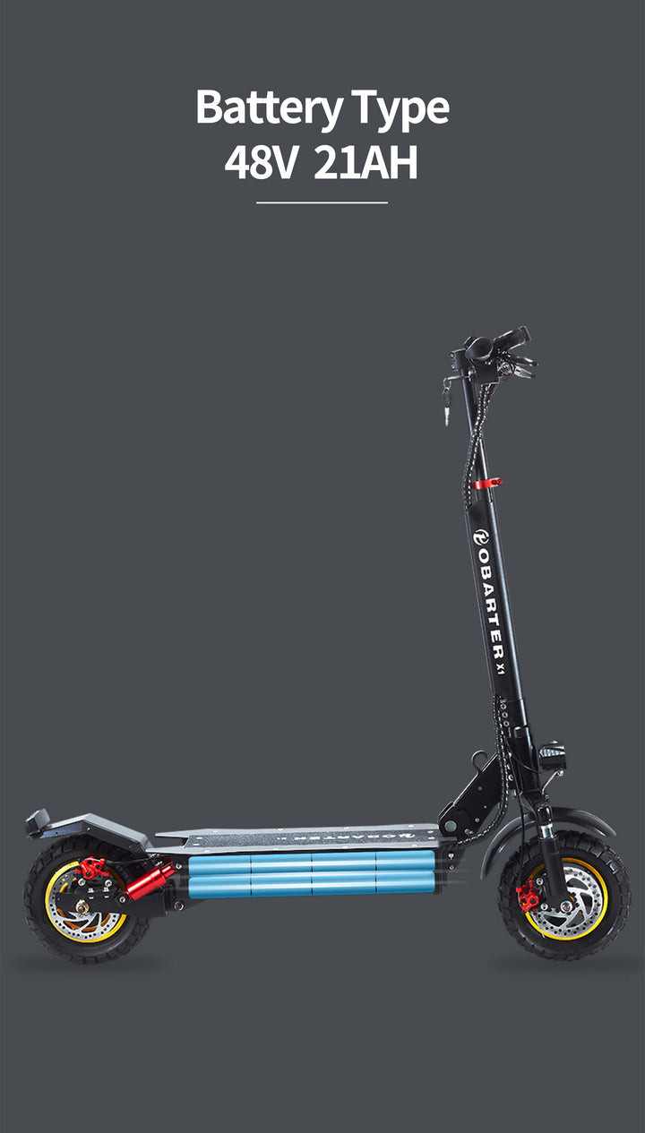 OBARTER X1 1000W 48V Off-Road Electric Scooter OBARTER
