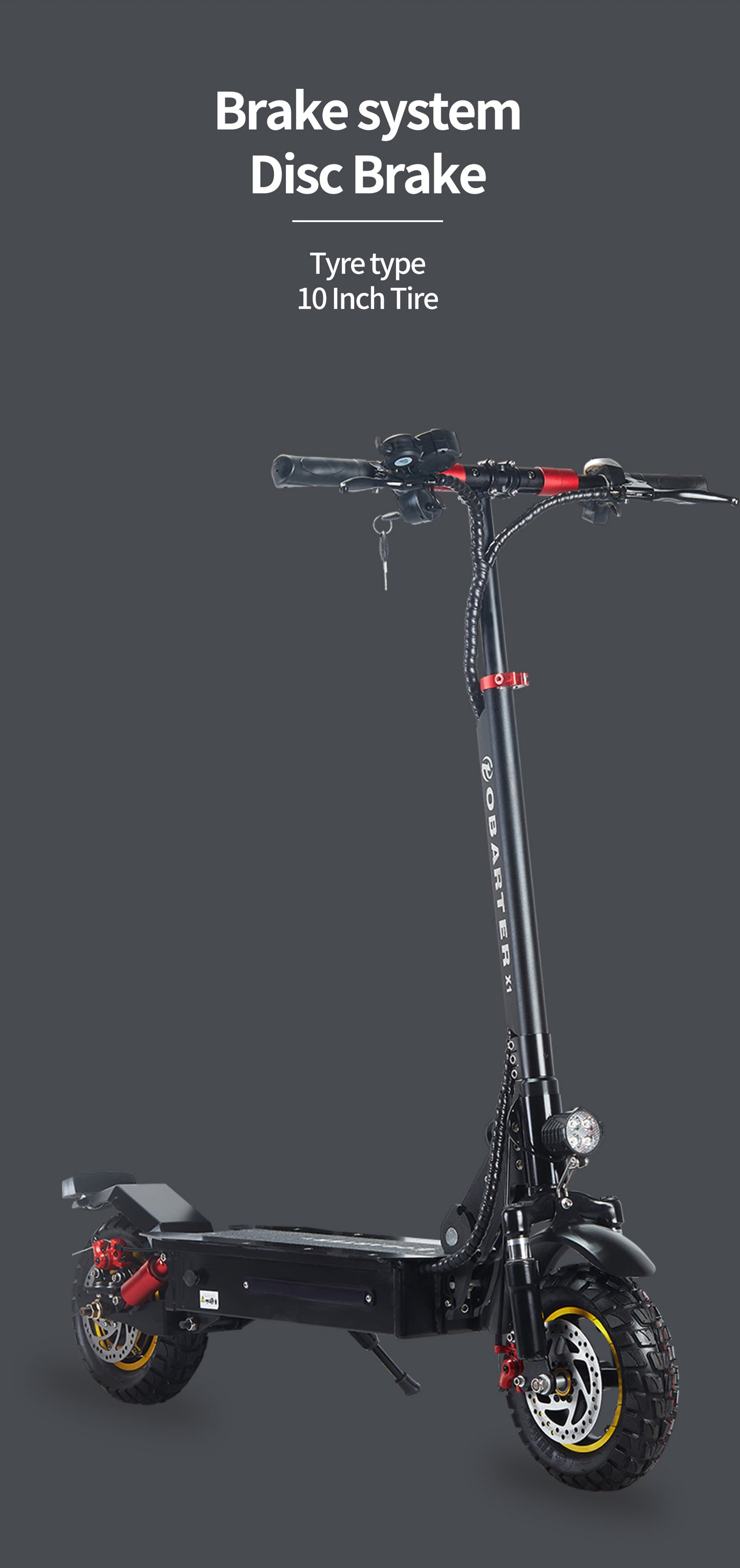 OBARTER X1 1000W 48V Off-Road Electric Scooter OBARTER