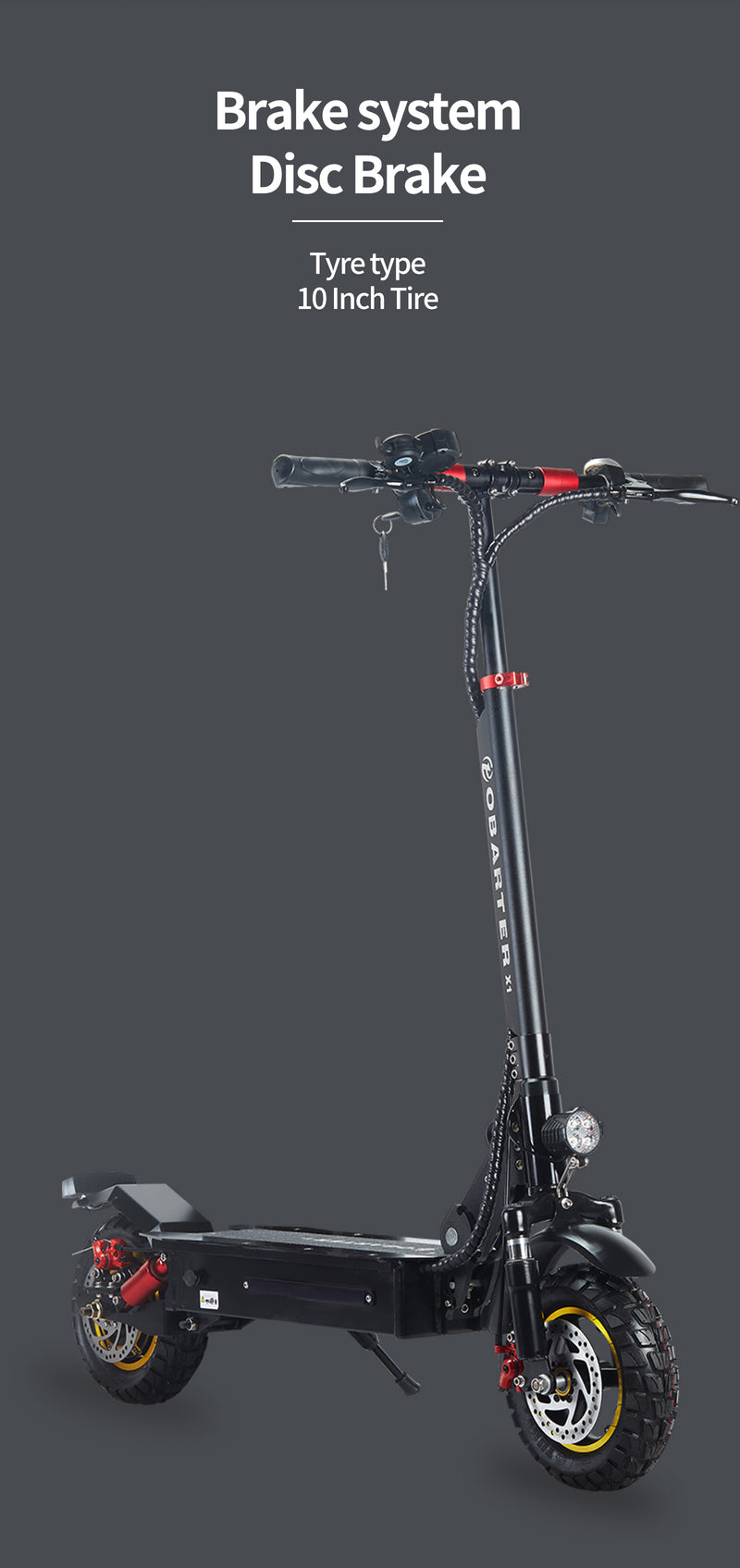 Load image into Gallery viewer, OBARTER X1 1000W 48V Off-Road Electric Scooter OBARTER
