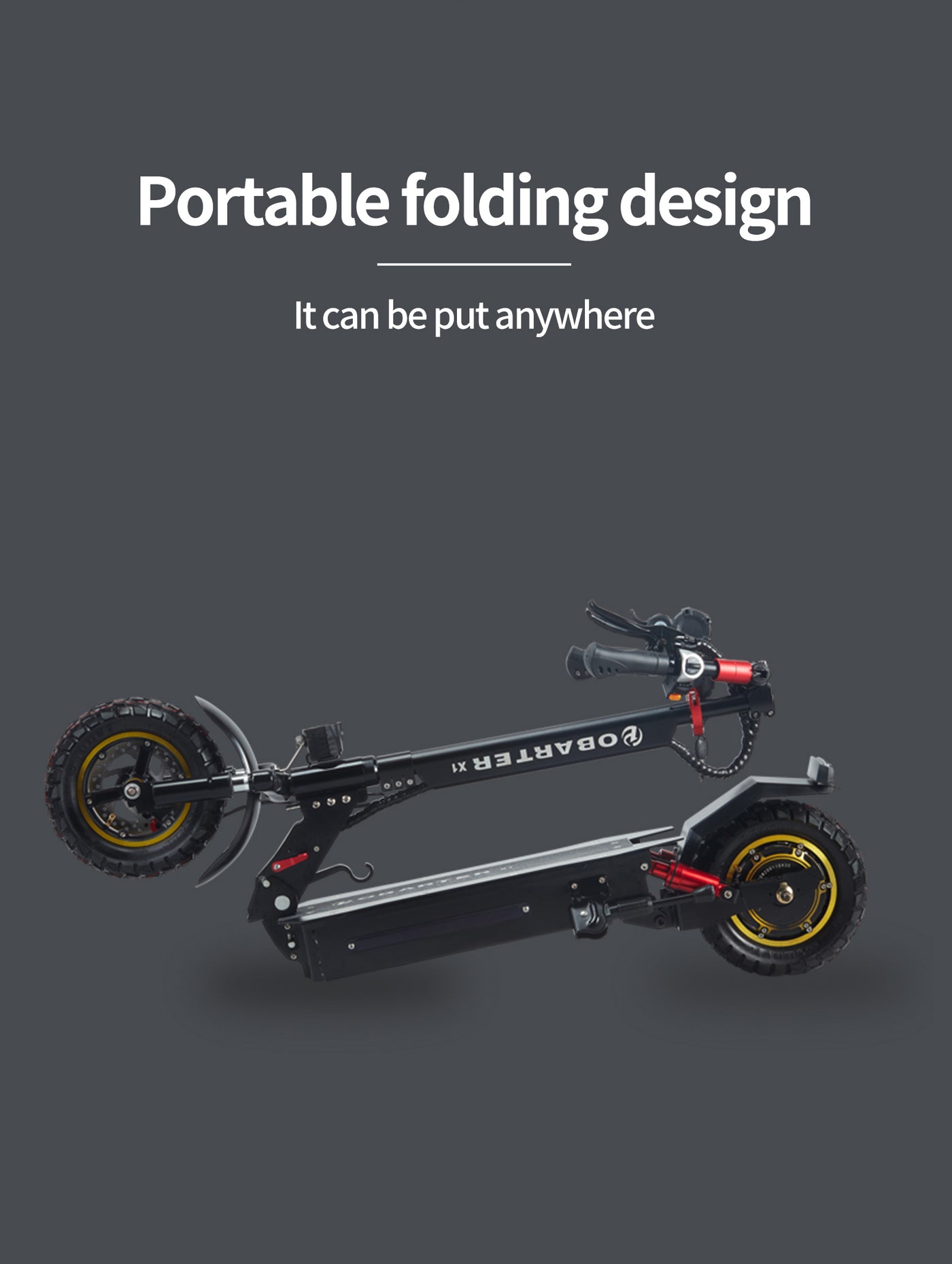 OBARTER X1 1000W 48V Off-Road Electric Scooter OBARTER