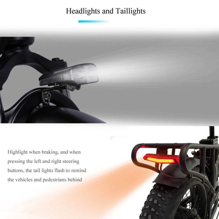 CMACEWHEEL RX20 48V 750W 15AH Hydraulic Oil Brakes Fat Tire Electric Bike CMACEWHEEL