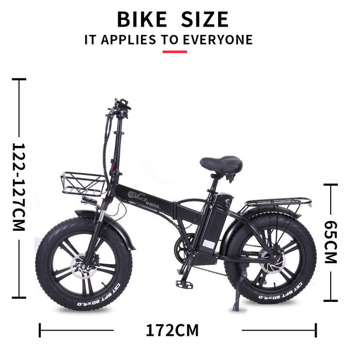 CMACEWHEEL GW20 48V 750W 15AH Hydraulic Oil Brakes Fat Tire Electric Bike CMACEWHEEL