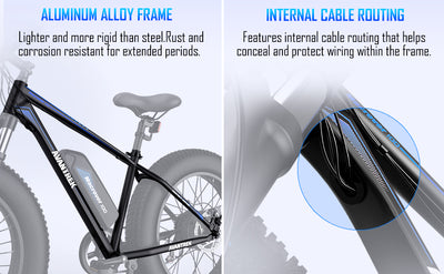 Macrover Mountain Electric Bicycle with 500W Motor and Fat Tires2