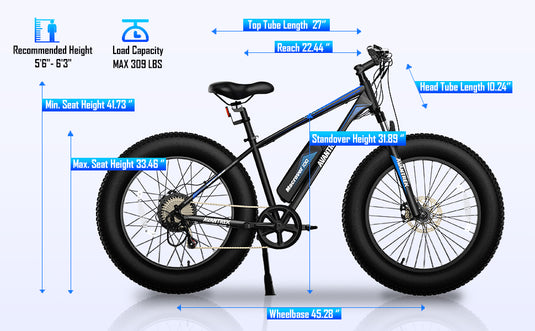 Macrover Mountain Electric Bicycle with 500W Motor and Fat Tires17