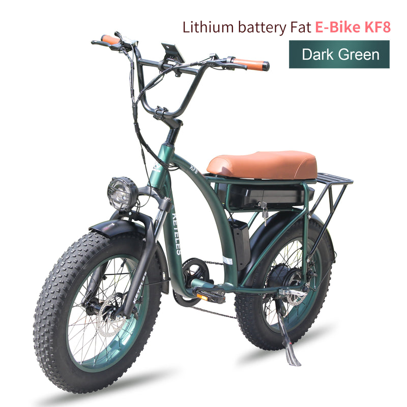Carregue a imagem no visualizador da Galeria, KETELES KF8 e-Bike with 48V Front and Rear Dual Motor 2000W and Fat Tires0
