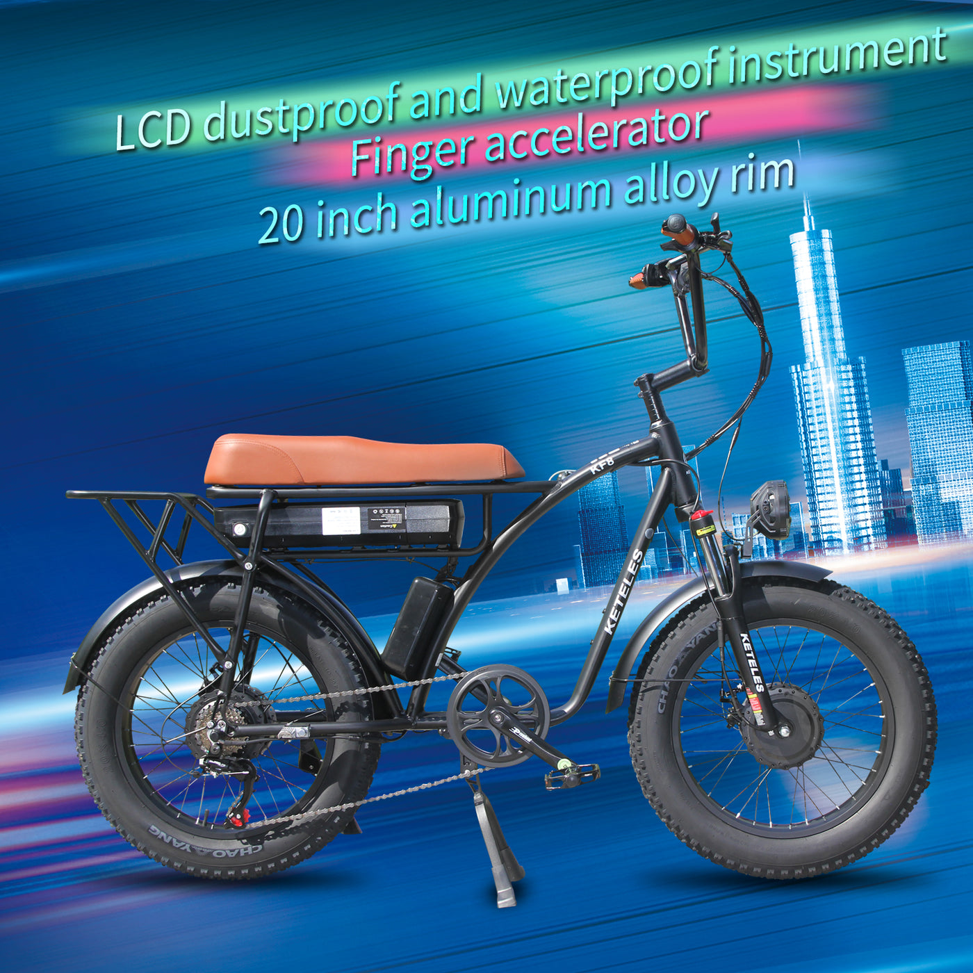 KETELES KF8 e-Bike with 48V Front and Rear Dual Motor 2000W and Fat Tires9
